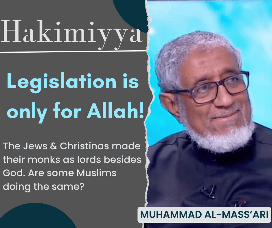 Theology/Fiqh: Ahlul-Kitab took their rabbis as lords besides&nbsp;God